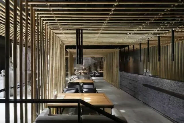 咖啡厅如何让餐厅设计玩转中国风？几根竹子让你眼前一亮！